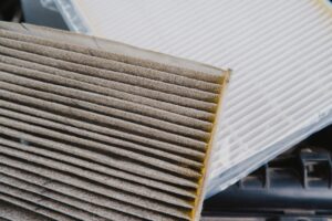 a close up of a filter, Air Filter Replacement In Rothschild, WI At Eagle Express Lube