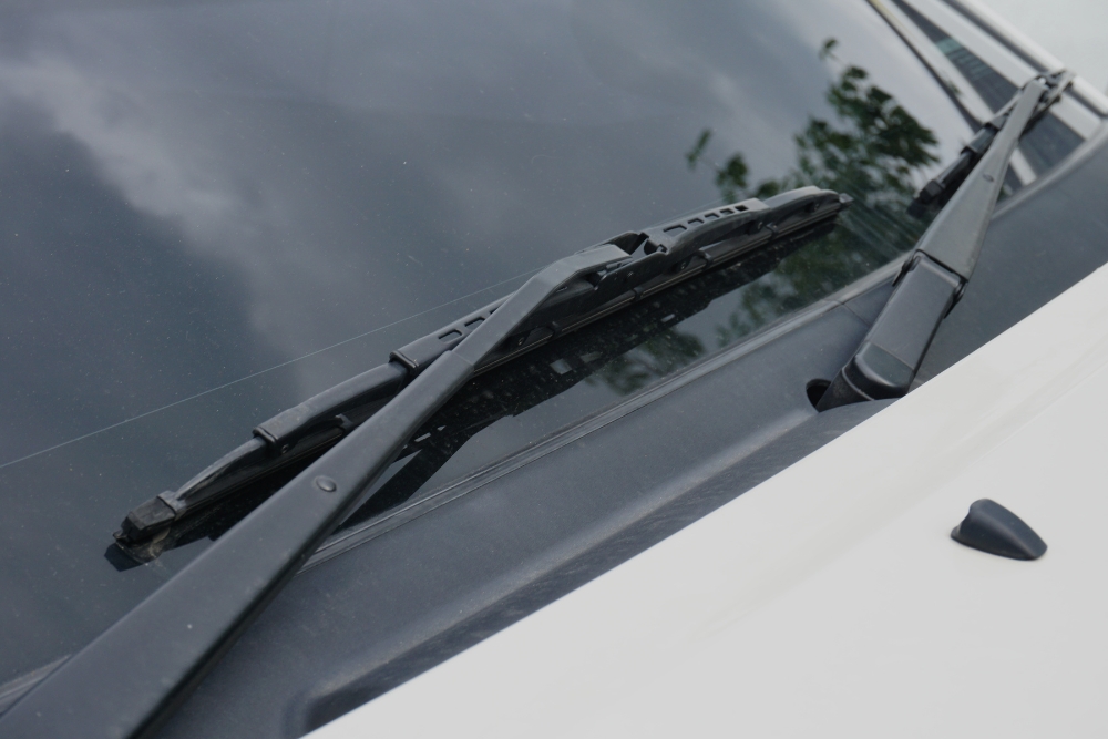 Wiper Replacement In Antigo WI At Little Wolf. Close-up of a car windshield wiper.