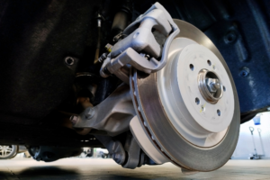 Brake Service in Waupaca WI At Little Wolf Automotive. Close-up view of vehicle brake system