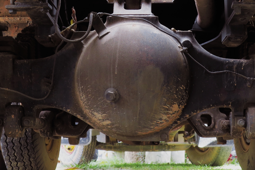 Differential Service in Rothschild, WI At Eagle Express Lube. Close-up view of a vehicle differential showing gears and housing