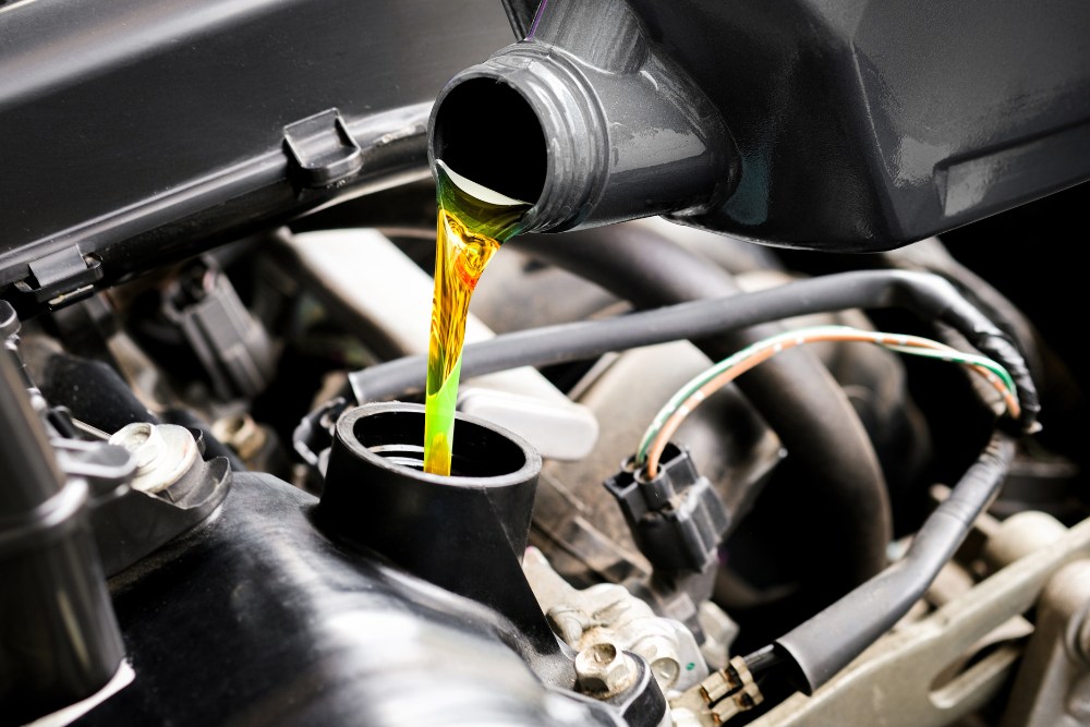 Auto Lube Express Service in Antigo WI At Little Wolf Automotive Express Lube. Close-up view oil change service