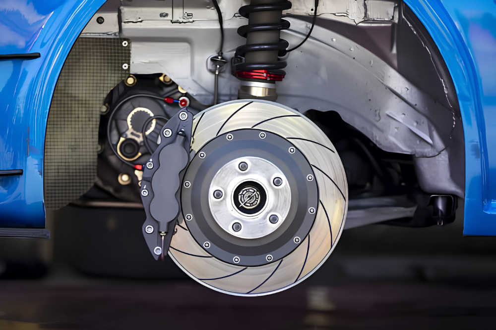Brake Repair in Wausau WI At Little Wolf Automotive. Close-up view of a vehicle brake